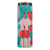 Frühjahrsblumen nahtloses Muster mit handgezeichne Thermosbecher (Rückseite)