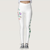 Frühjahrsblumen Regenbogen Zitate Jogger Leggings (Vorderseite)