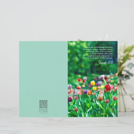 Frühjahrsblumen-Schrift (Stehend Vorderseite)