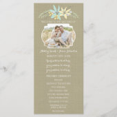 Frühjahrsblumen und Burlap-Foto-Hochzeitsprogramm Programm (Vorderseite)