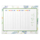 Frühjahrsblumen zum Auflisten von Notepad Notizblock (Vorderseite)