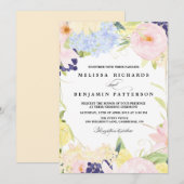 Frühjahrsblumen zum Hochzeitsempfang Einladung (Vorne/Hinten)