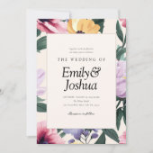 Frühjahrsblumenhochzeit Einladung (Vorderseite)