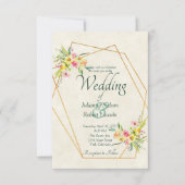 Frühjahrsblumenhochzeit Einladung (Vorderseite)