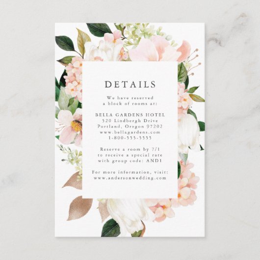 Frühjahrsblüte Blumenzehen Details Begleitkarte (Vorderseite)