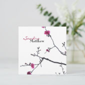 Frühjahrsblüte/Blütenkirsche Hochzeit Einladung (Stehend Vorderseite)