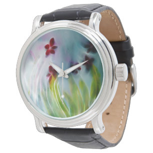 Frühjahrsblüte digitale Uhr