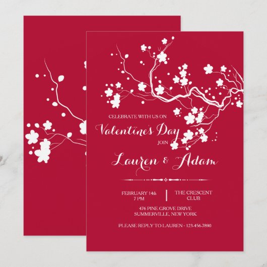 Frühjahrsblüte Einladung (Vorne/Hinten)