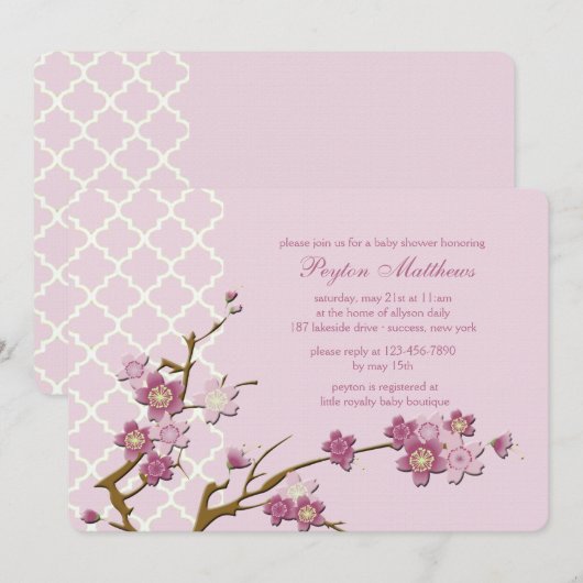 Frühjahrsblüte Einladung (Vorne/Hinten)