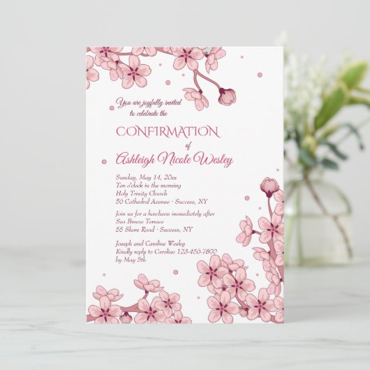 Frühjahrsblüte Einladung (Stehend Vorderseite)