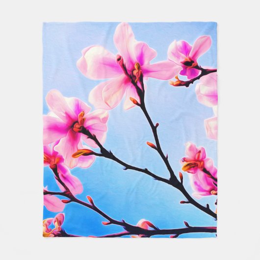 Frühjahrsblüte Fleecedecke (Vorderseite)