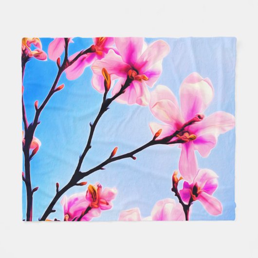 Frühjahrsblüte Fleecedecke (Vorderseite (Horizontal))