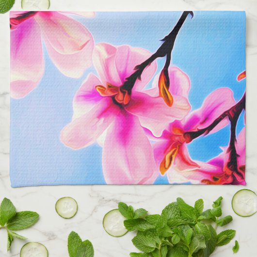 Frühjahrsblüte Geschirrtuch (Gefaltet)