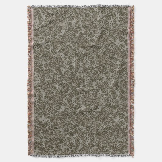 Frühjahrsblüte, Graustufen, Blumenmuster Decke (Vorderseite Vertikal)