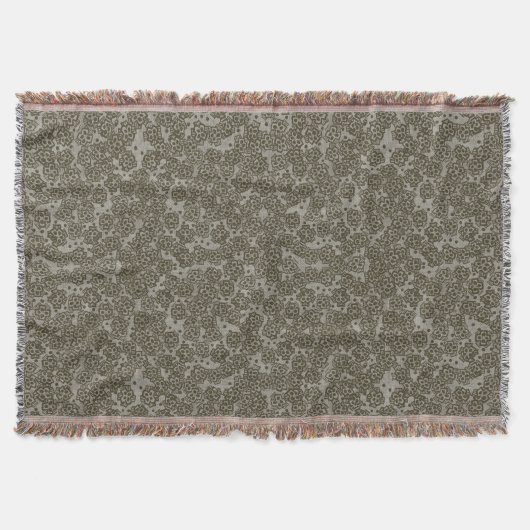 Frühjahrsblüte, Graustufen, Blumenmuster Decke (Vorderseite)