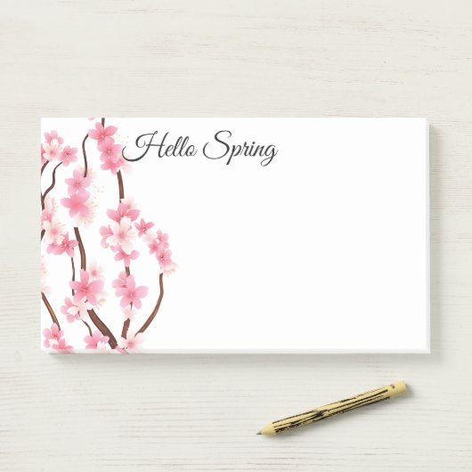 Frühjahrsblüte nach der Notiz (Auf Schreibtisch)