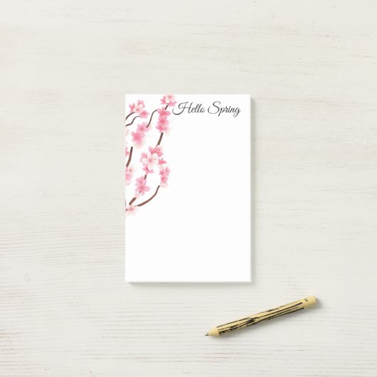 Frühjahrsblüte nach der Notiz (Auf Schreibtisch)