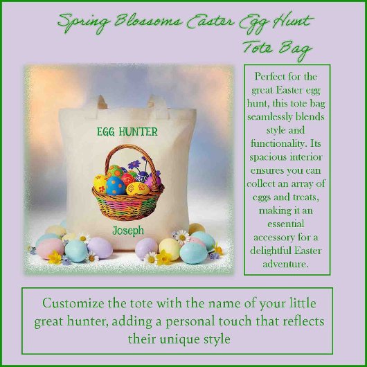 Frühjahrsblüte Ostereier Jagen Tragetasche