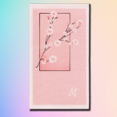 Frühjahrsblüte - Sakura - mit Monogramm Serviette