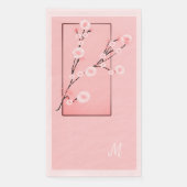 Frühjahrsblüte - Sakura - mit Monogramm Serviette (Vorderseite)