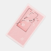 Frühjahrsblüte - Sakura - mit Monogramm Serviette (Ecke)