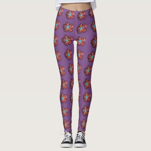 Frühjahrsblüte Zeichne kundenspezifische Leggings (Vorderseite)
