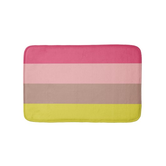 Frühjahrsblüten 4 Streifen Badematte (Vorderseite)