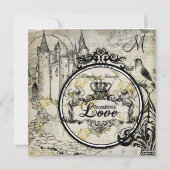 Frühjahrsblüten bedingungslose Liebe Hochzeitsreis Einladung (Vorderseite)