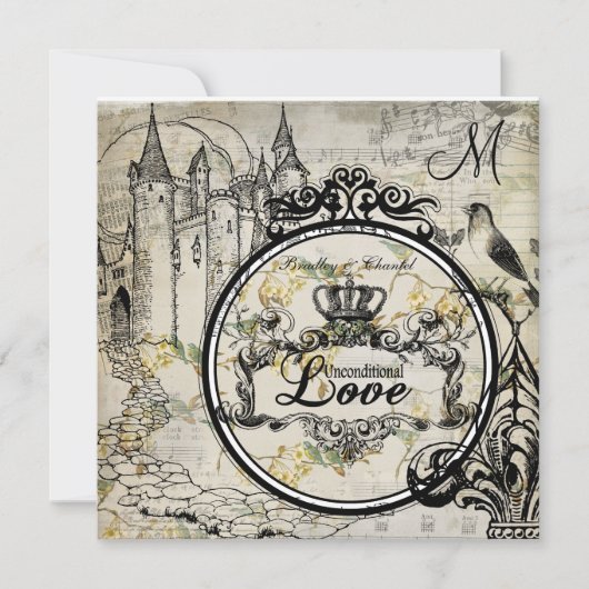 Frühjahrsblüten bedingungslose Liebe Hochzeitsreis Einladung (Vorderseite)