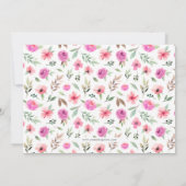 Frühjahrsblüten Blütenvolles Foto Gold Geburt Ankündigung (Rückseite)