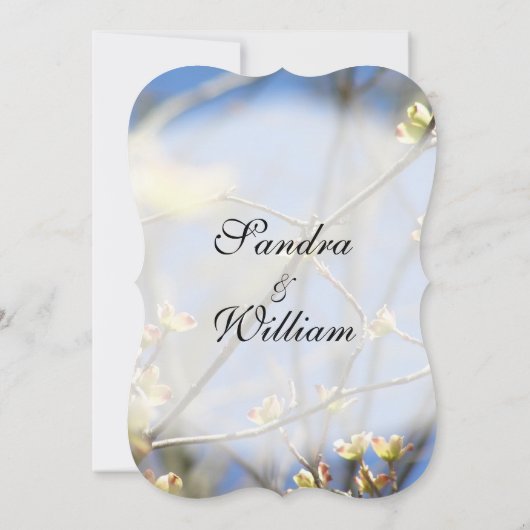 Frühjahrsblüten - Einladung zur Hochzeit (Rückseite)