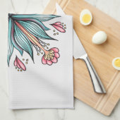 Frühjahrsblüten: geometrische Blüten Geschirrtuch (Viertel Falte)