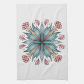 Frühjahrsblüten: geometrische Blüten Geschirrtuch (Vertikal)