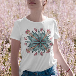 Frühjahrsblüten: geometrische Blüten T-Shirt