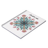 Frühjahrsblüten: Geometrischer Blütenname Notizblock (Linke Seite)