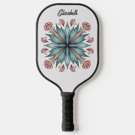 Frühjahrsblüten: Geometrischer Blütenname Pickleball Schläger