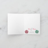 Frühjahrsblüten Hochzeit Danke Note Card (Innenseite)