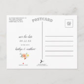 Frühjahrsblüten Hochzeitsfest Save the Date Foto Ankündigungspostkarte (Rückseite)