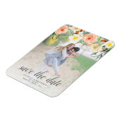 Frühjahrsblüten Hochzeitsfest Save the Date Foto Magnet (Linke Seite)