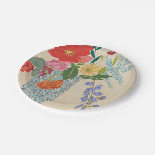 Frühjahrsblüten II Pappteller (Schrägansicht)