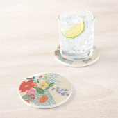 Frühjahrsblüten II Sandstein Untersetzer (Seite)