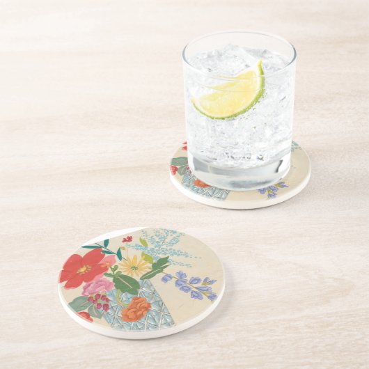 Frühjahrsblüten II Sandstein Untersetzer (Seite)