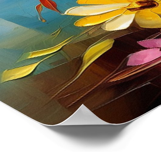 Frühjahrsblüten im Blühen, Blume Arrangement Art Poster (Ecke)