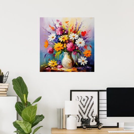 Frühjahrsblüten im Blühen, Blume Arrangement Art Poster (Heimbüro)