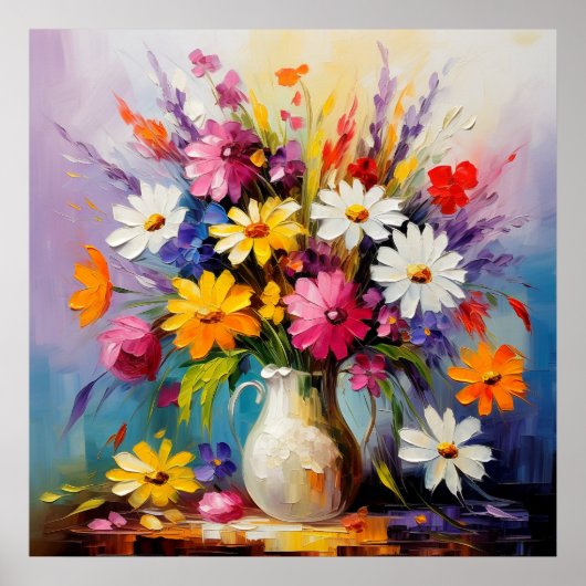 Frühjahrsblüten im Blühen, Blume Arrangement Art Poster (Vorne)