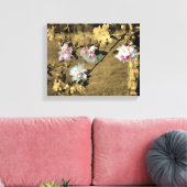 Frühjahrsblüten in Sepia teilweise Farbe Leinwanddruck (Insitu (Wohnzimmer))