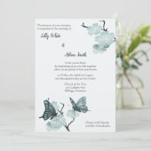 Frühjahrsblüten mit blauen Schmetterlingen (Stehend Vorderseite)