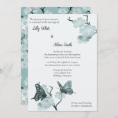 Frühjahrsblüten mit blauen Schmetterlingen (Vorne/Hinten)