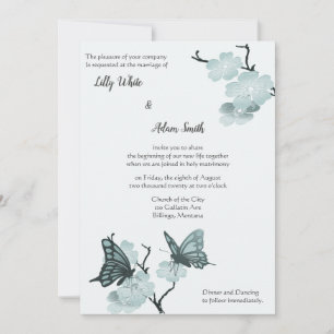 Frühjahrsblüten mit blauen Schmetterlingen