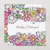 Frühjahrsblüten nach Maß Einladung zur Hochzeit (Vorne/Hinten)